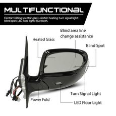 G-PLUS Rear View Mirror for Benz E300 W213 2016-2020 Right Blind Spot White Side View