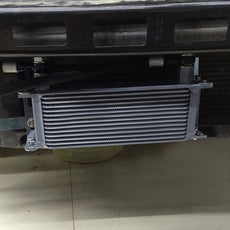 G-PLUS 13 Row Oil Cooler for Universal 10AN AN10 Aluminum Black Front View