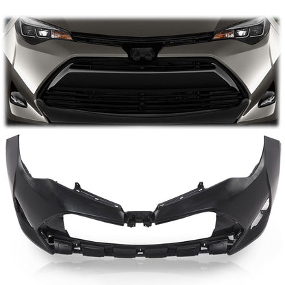 G-PLUS Front Bumper Cover, Compatible with to.yo.ta Corolla 2017-2019 Sedan 4-Door CE, L, LE & XLE Models Only TO1000423, 5211903907, 191275231968