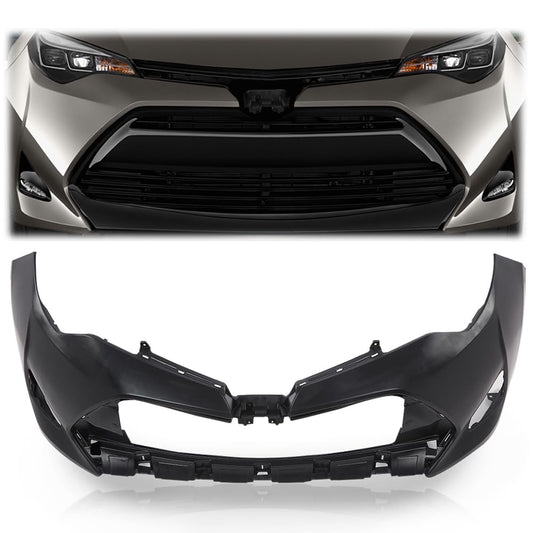 G-PLUS Front Bumper Cover, Compatible with to.yo.ta Corolla 2017-2019 Sedan 4-Door CE, L, LE & XLE Models Only TO1000423, 5211903907, 191275231968