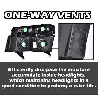 G-PLUS Headlights Assembly Fit Chevy Colorado/GMC Canyon 2004-2012,Fit Isuzu i-280 i-350 2006/Isuzu i-290 i-370 2007 2008 Headlamps Smoky Lens Chrome Housing Amber Reflector,faros delanteros