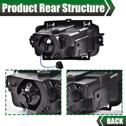 G-PLUS Fog Light Compatible With 2013-2015 Chevy Silverado,OE Style Front Fog Lamp Bezel Cover Shell,A Pair