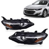 G-PLUS Headlights Assembly Compatible with Chevy Malibu 2019 2020 2021 Headlamps Set Pair Left & Right Front Halogen ‎Clear Lens Black Housing Amber Reflector,faros delanteros