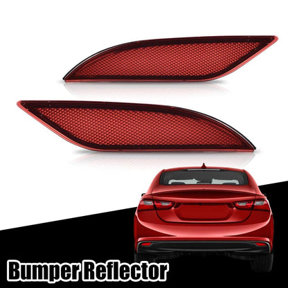 G-PLUS Rear Bumper Reflector Set Driver and Passenger Side Compatible with Chevy Malibu Hybrid 2016-2019 /Fit Malibu L 2016-2021 /Fit Malibu LS LT 2016-2022 23174490 GM1185113 23174489 GM1184113