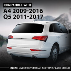 G-PLUS Engine Splash Shield for Audi A4 Q5 2009-2016 Rear Under Cover Front View