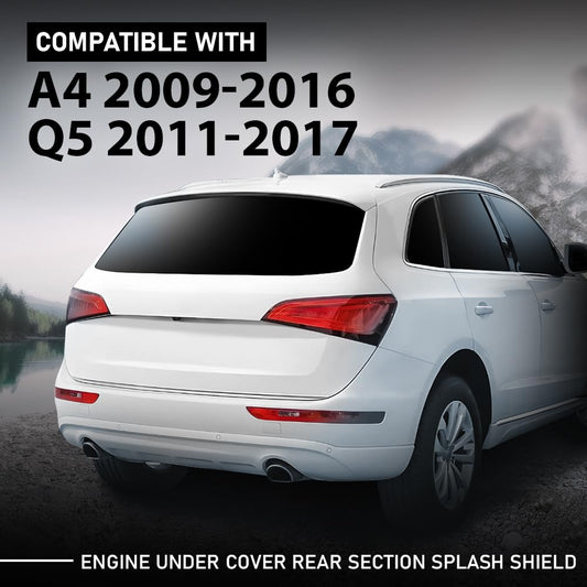 G-PLUS Lower Engine Splash Shield Under Cover Rear Section Compatible with Audi A4 Q5 2009-2016 8K1863822J, AU1228120
