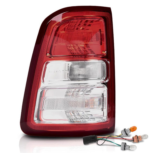 G-PLUS Rear Left Tail Light Assembly w/Bulbs Compatible with Dodge Ram 1500 2019-2023, Not Fit Ram 1500 Classic And LED Type, Left Driver Side Rear Brake Lamp, Red Lens, 55112989AE