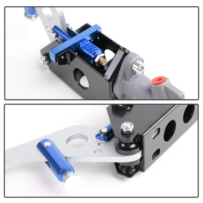 G-PLUS Hydraulic Handbrake Universal Ebrake Fit for Drift Track Rally Racing Emergency Parking E-Brake Adjustable Pre-Load & Pin Locations Vertical Horizontal with Anti-Slip Sponge Handle Blue