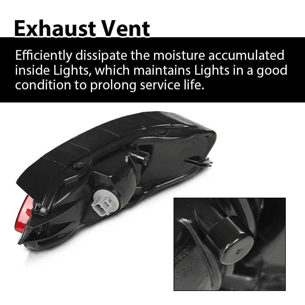 G-PLUS Rear Side Marker Bumper Reflector Light w/o Bulbs Left and Right Side Compatible with RX400H 2006-2008/Fit RX350 2007-2009/Fit RX330 2004-2006 819100E010 81911-48040
