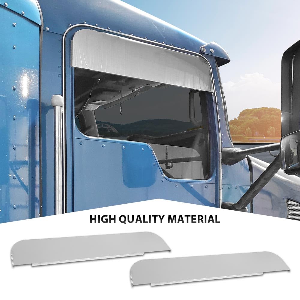 G-PLUS Chop Top Door Trim Stainless Steel 5" Drop Polished Fits Kenworth T600, T660, T800 & W900 Trucks/Fit Daylight & Non-Daylight Doors