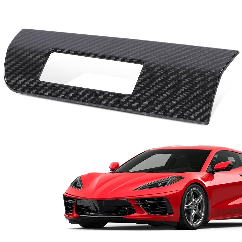 G-PLUS Carbon Fiber ABS Heads Up Display Panel Cover Trim Compatible with Chevy Corvette C8 2020 2021 2022 2023