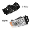 G-PLUS LED Headlights Headlamps Compatible with Dodge Ram 1500 2002-2005,Compatible with Dodge Ram 2500 3500 2003-2005 Chrome Clear Lens Clear Housing Amber Reflector,faros delanteros Assembly