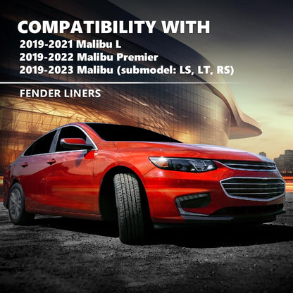 G-PLUS Front Fender Liner Driver and Passenger Side Compatible with Chevy Malibu L 2019-2021/Fit Chevy Malibu Premier 2019-2022/Fit Chevy Malibu (submodel: LS, LT, RS) 2019-2023 GM1249301 GM1248301