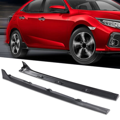 G-PLUS Side Skirt Extensions Compatible with Honda Civic 4 Door Sedan 2016-2019 Side Skirt Extension Rocker Panel Driver Passenger Side Matte Black