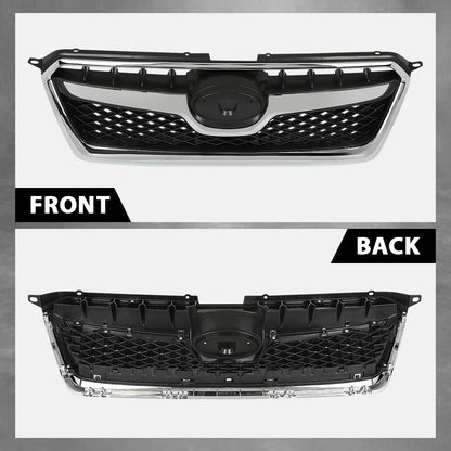 G-PLUS Front Black Chrome Bumper Grille Assembly Compatible with Subaru XV Crosstrek 2013-2015 91122FJ020