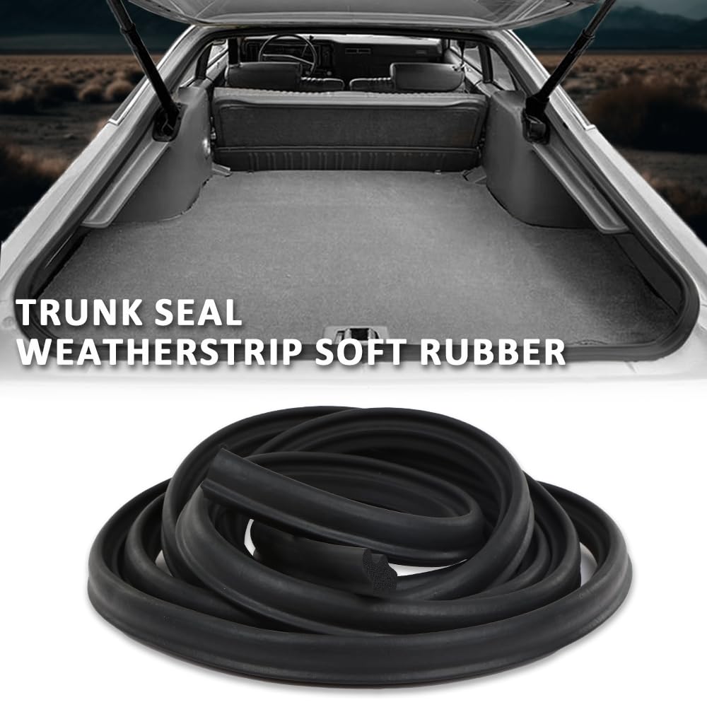 G-PLUS Trunk Seal Weatherstrip Soft Rubber Compatible with Buick 1964-1974,Compatible with Chevy 1962-1974,Fit Olds 1964-1972,Fit Pontiac 1964-1972 Black