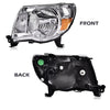 G-PLUS Headlights Assembly, Compatible with 2005 2006 2007 2008 2009 2010 2011 Toyota Tacoma Bumper Headlamps, Clear Lens Chrome Housing Amber Reflector,faros delanteros