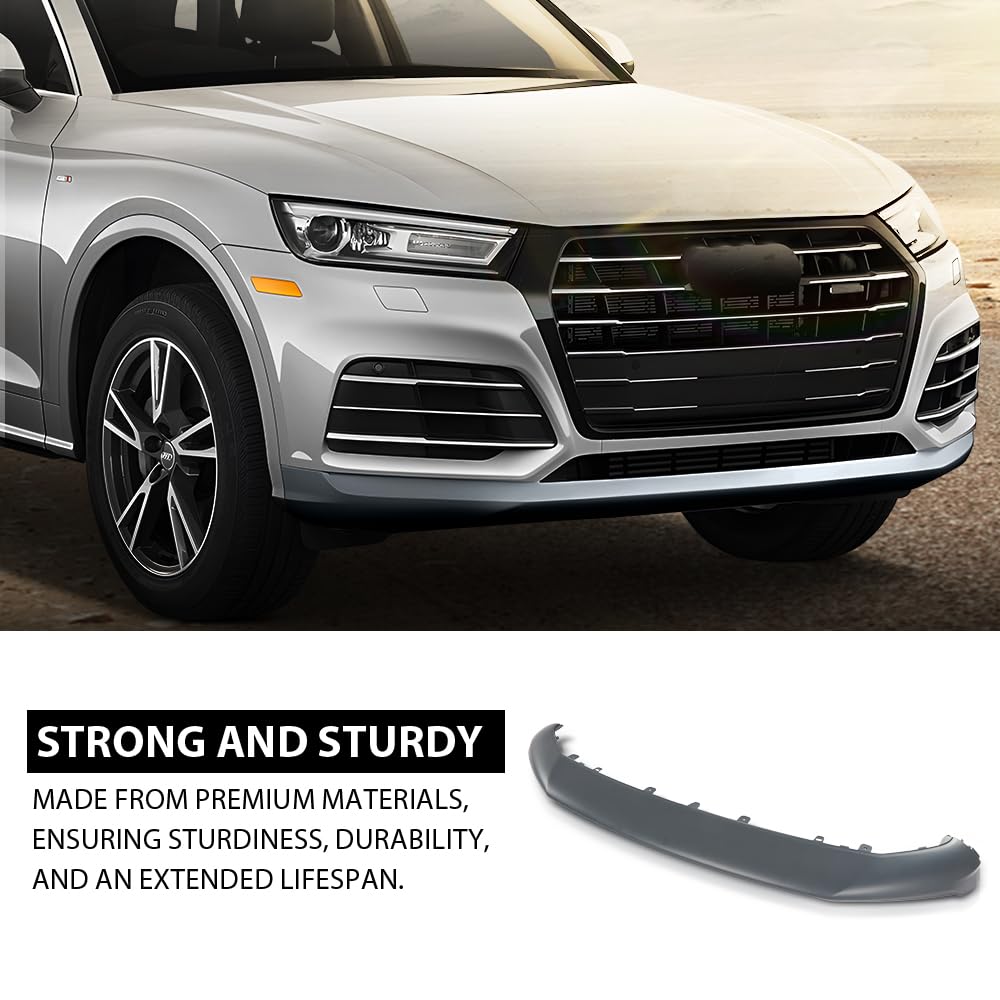 G-PLUS Front Bumper Lower Cover Valance, Compatible with Audi SQ5 Q5 Base Progressiv 2018-2020, 80A807061BGRU, 80A-807-061-B-GRU