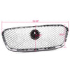 Chrome Silver Front Upper Grille Front Center Grill Assembly Compatible For Jaguar XF XFR 2012-2015