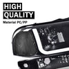 G-PLUS LED DRL Headlights Assembly, Compatible with 1999-2007 GMC Sierra 1500/2001-2007 GMC Sierra 1500 HD Bumper Headlamps, Smoky Lens Black Housing Clear Reflector,faros delanteros