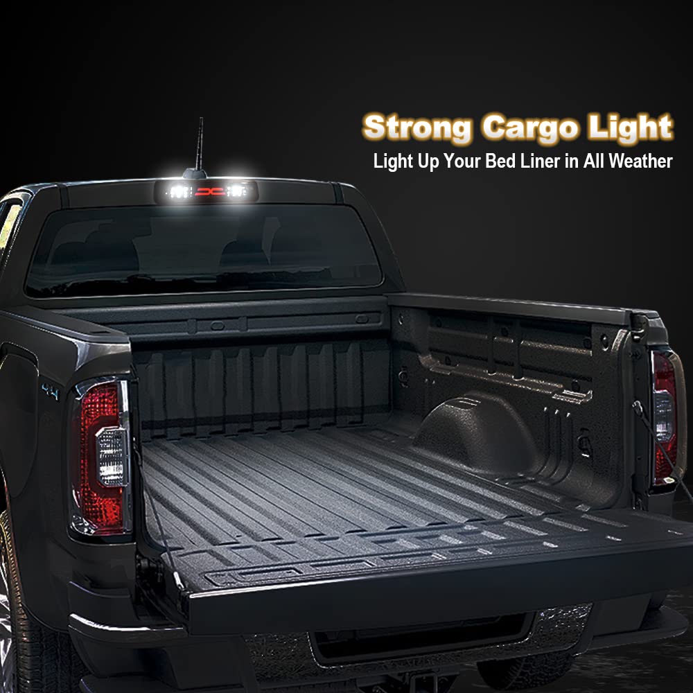 G-PLUS LED 3rd Third Brake Light Compatible with Chevy Colorado/GMC Canyon 2015 2016 2017 2018, High Mount Stop Cargo Lamp, Smoky Lens Black Housing, GM25971002 52019397