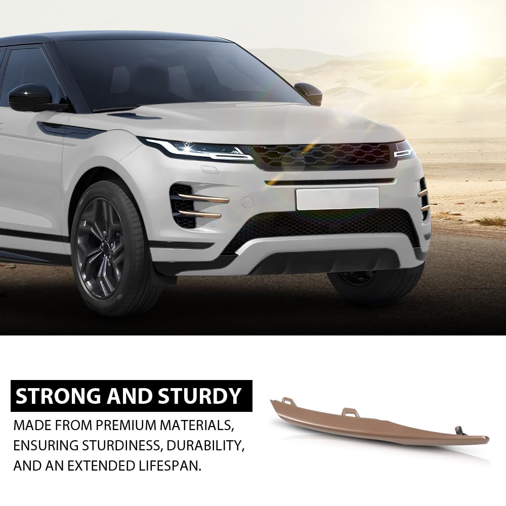 G-PLUS Front Upper Right Fog Light Lamp Strip Cover Trim Compatible with Land Rover Range Rover Evoque 2020-2022