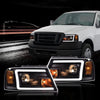 G-PLUS LED Headlights,Fit Ford F150 2004-2008/Lincoln Mark LT 2006-2008(NOT Fit 04 F150 Heritage & Flareside Beds) Clear Lens Black Housing Amber ReflectorBumper Headlamps,faros delanteros