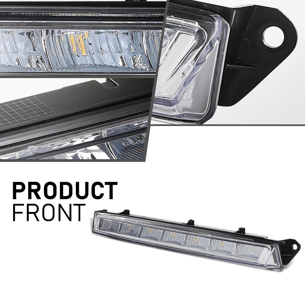 G-PLUS Right LED DRL Daytime Running Fog Light, Compatible with Benz GL-Class X164 GL320 GL350 GL450 GL550 ML63 X166 2007-2013, Passenger Side, 1649060451