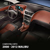 G-PLUS Radio Dash Bezel Trim Vent Compatible with Chevy Malibu 2008-2012 Sliver & Black Dashboard Cover