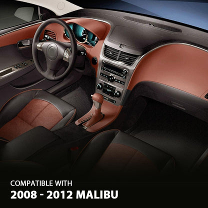 G-PLUS Radio Dash Bezel Trim Vent Compatible with Chevy Malibu 2008-2012 Sliver & Black Car Radio Dashboard Cover