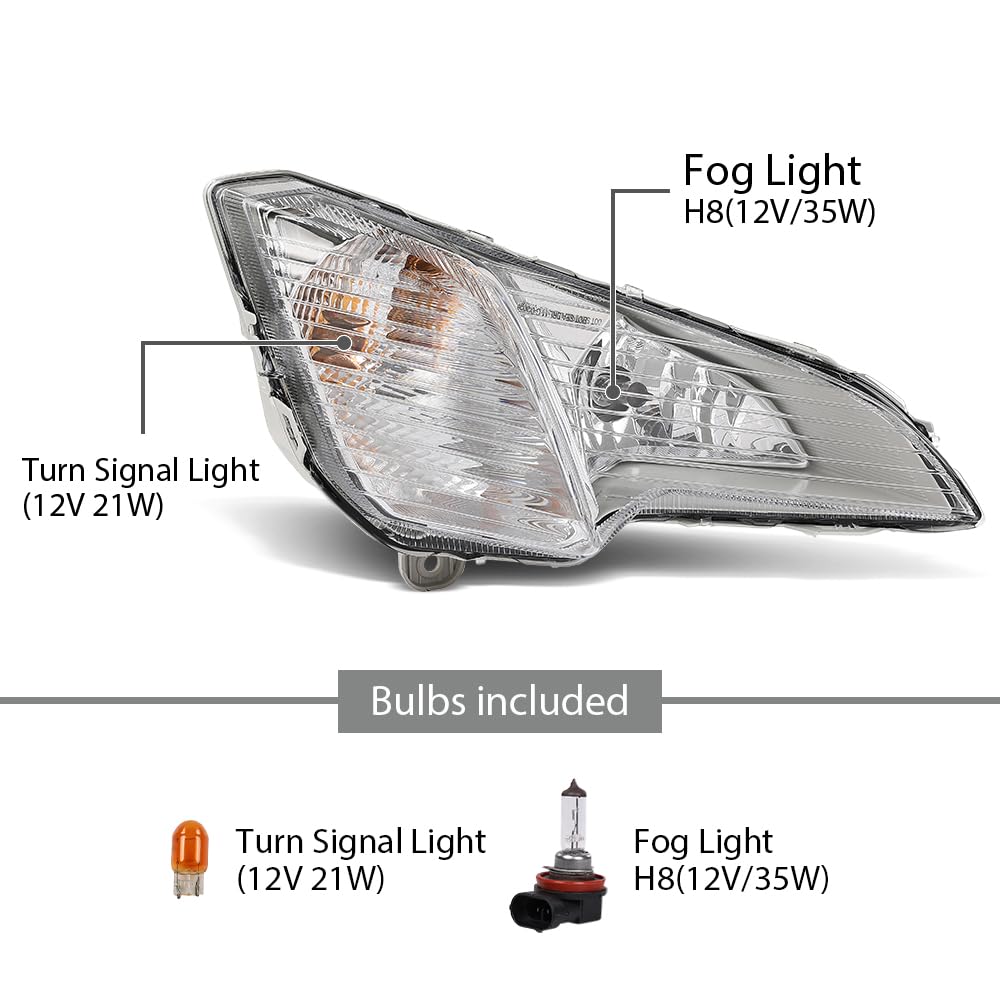 G-PLUS Front Right Fog Light Lamps Assembly, Compatible with Ford Ecosport 2018-2021, Passenger Side