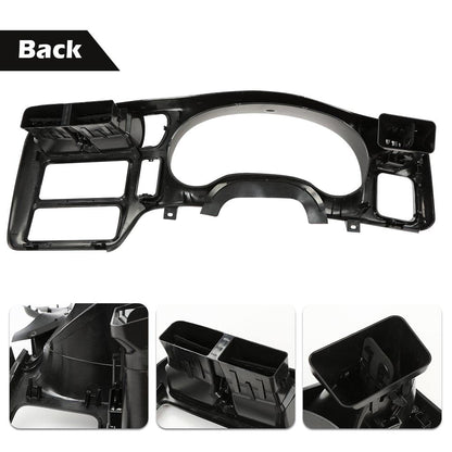 G-PLUS Dashboard Cover Single Din Compatible with Chevy Blazer S10/GMC Jimmy Sonoma 1998-2004 Dash Trim Bezel Cover (Black)