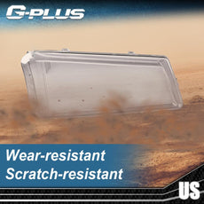 G-PLUS Headlight Lens Cover for Chevy Silverado 2003-2006 Pair Clear Additional Angle
