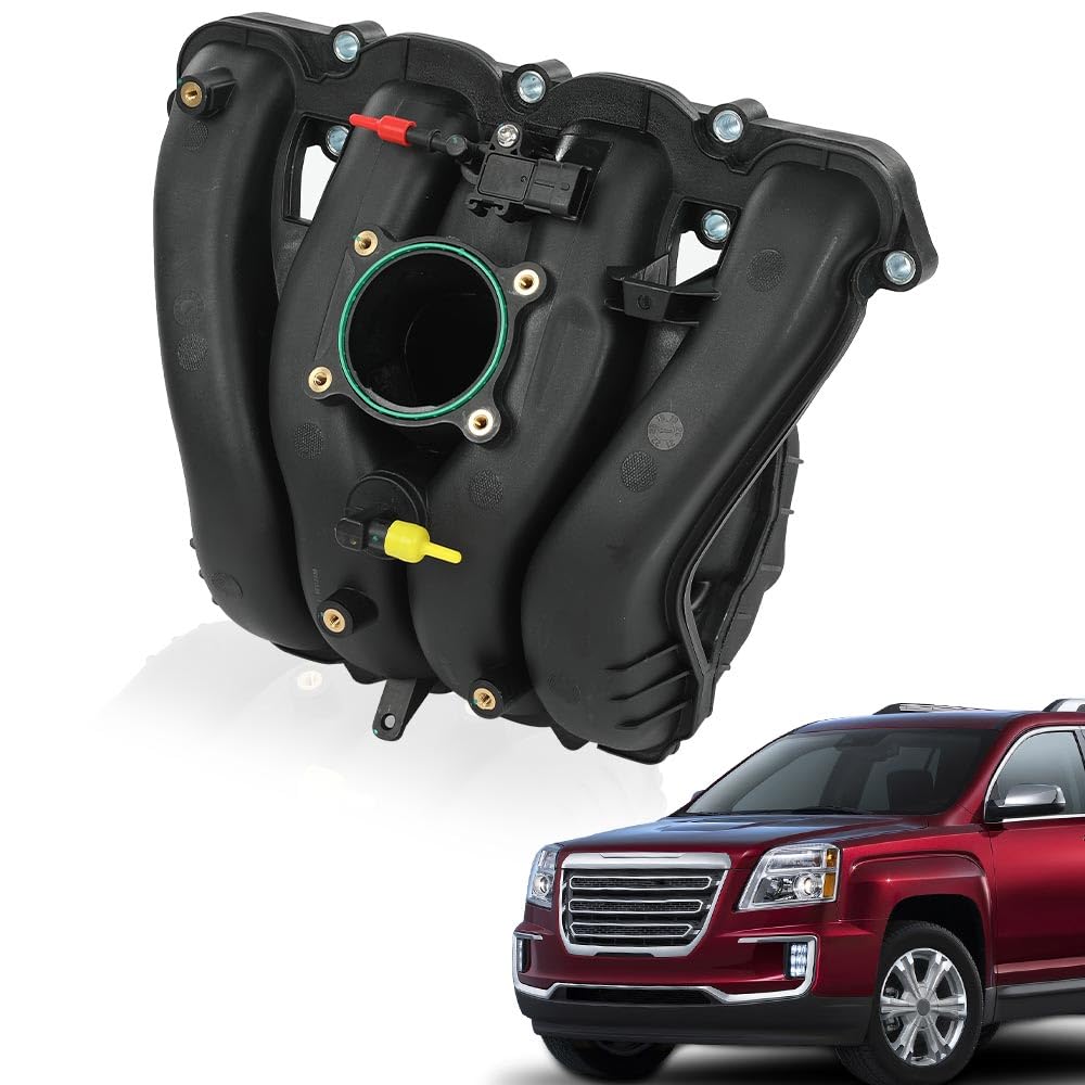 G-PLUS Intake Manifold w/Gasket Compatible with Chevy Equinox GMC Terrain 2010-2017/Fit Buick LaCrosse 2010-2016/ Fit Buick Regal Verano 2012-2017 L4 2.4L 12637620, 12651992, 12637193