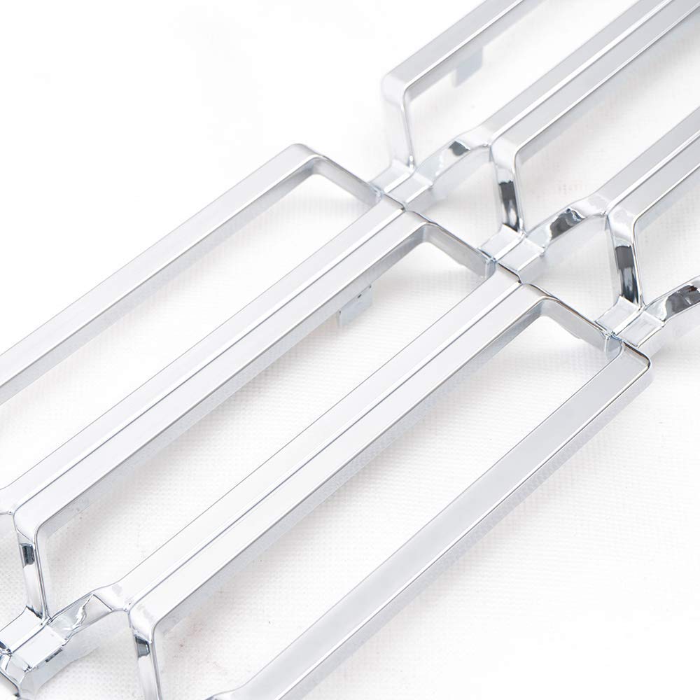 G-PLUS Grille Insert Chrome Snap On Front Lower Compatible With Chevy Silverado 1500 2016-2018 Chrome Inserts Grille