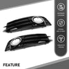 G-PLUS Front Bumper Fog Light Grille Cover Compatible with Audi A3 8P S-Line 2009-2012,Only Fit for S-Line Bumper 8P0807682, 8P0807681