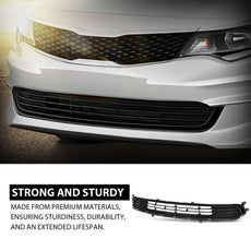 G-PLUS Front Bumper Lower Grille for Kia Optima EX 2016-2018 Matte Black Side View