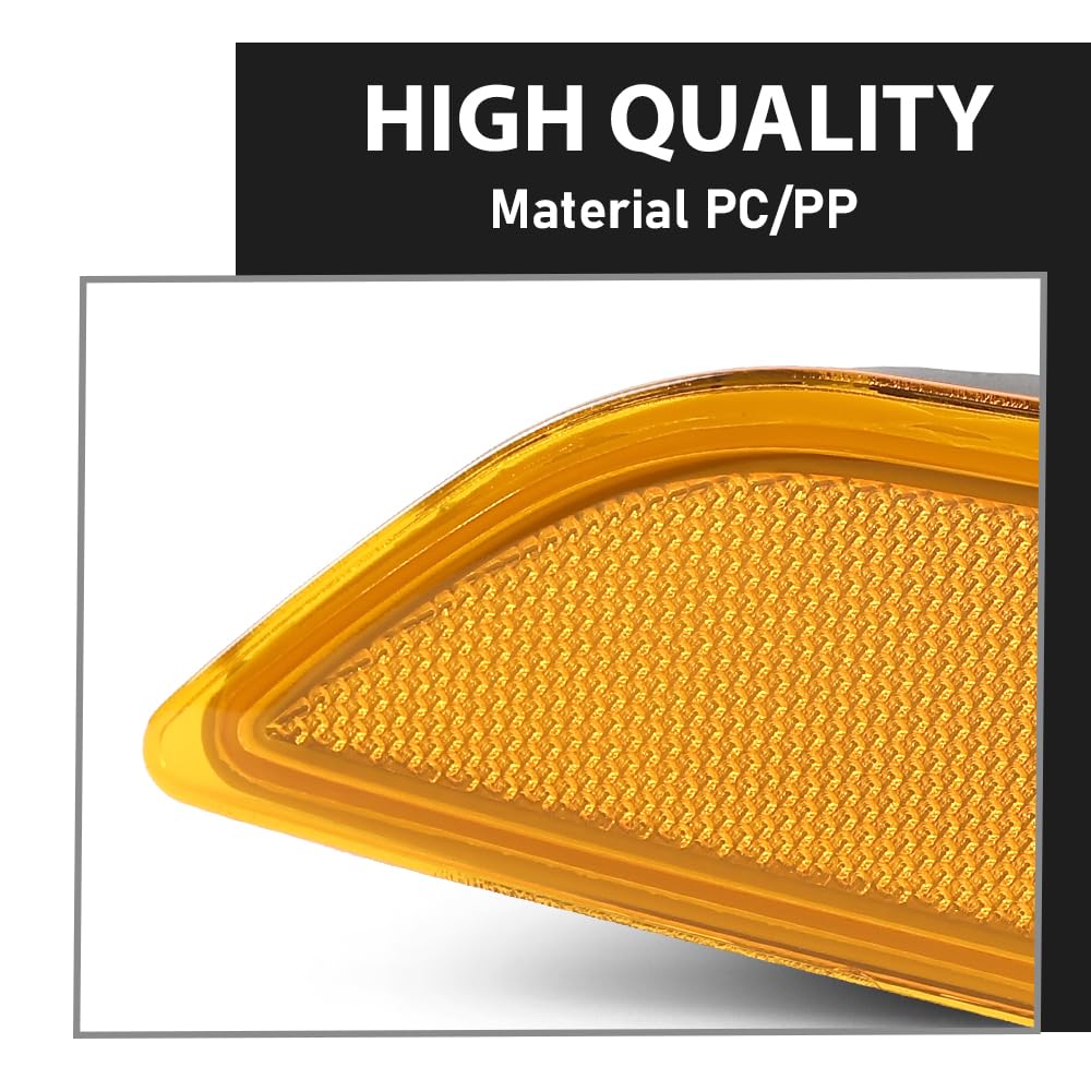 G-PLUS Side Marker Corner Light Lamp Left, Compatible with Benz C250 C300 C350 2012-2015, Driver Side, Amber Lens, 2049067301, MB2550105
