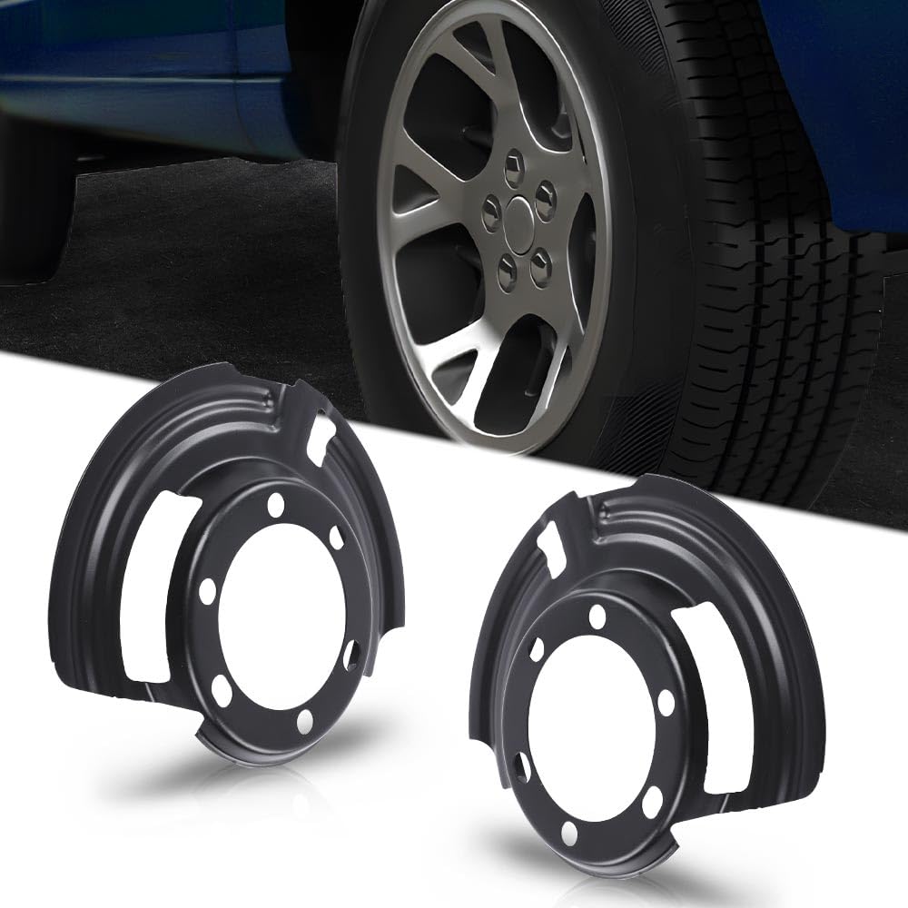 G-PLUS Front LH & RH Brake Dust Shield Compatible with Jeep Cherokee XJ 1984-2001, Fit Jeep Wrangler 1987-2006, Fit Jeep Grand Cherokee 1993-1998 Brake Backing Plate Dust Shield 52005476, 52005477