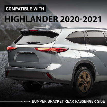 G-PLUS Bumper Bracket Rear Passenger Side Compatible with Toyota Highlander 2020 2021 2022 2023 521550E100
