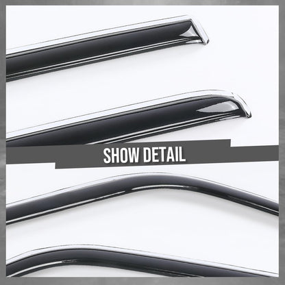 G-PLUS in-Channel Window Visors Rain Guards Side Wind Deflector Compatible with Toyota 4Runner 2010-2024 Smoke