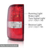 G-PLUS Tail Lights Lamp w/o Bulbs Compatible with Ford F150 King Ranch, Lariat, XL 2004 2005 2006 Left & Right luces traseras faros traseros Red 5L3Z13404CA, 6L3Z13404BA Rear Brake Lamps Assembly