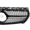 Compatible with W117 CLA Class CLA180 CLA200 CLA250 CLA260 CLA45 AMG 2014 2015 2016 Front Diamond Style Bumper Grille Upper Hood Grill Trim Shell Chrome Black