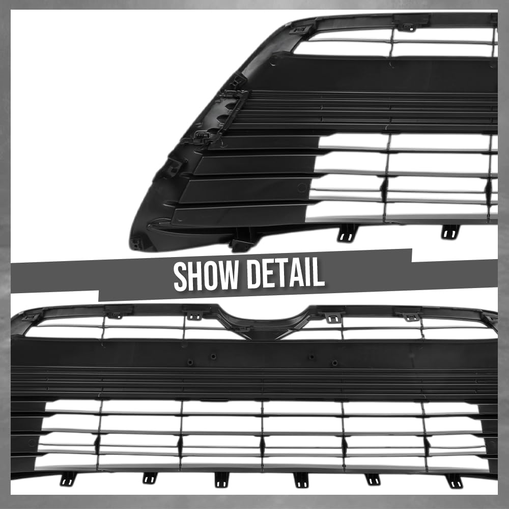 G-PLUS Front Bumper Lower Grille Assembly Compatible with Toyota Corolla LE XLE 2023-2024 5310212230 Glossy Black