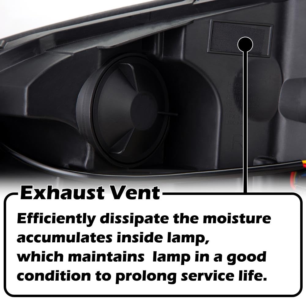 G-PLUS Headlights Assembly Fit Chevy Monte Carlo 2006 2007/Chevy Impala 2006-2013/Chevy Impala Limited 2014 2015 2016 Headlamps W/o Bulbs Smoky Lens Chrome Housing Amber Reflector,faros delanteros