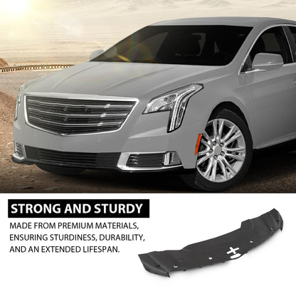 G-PLUS Radiator Support Cover Compatible with Cadillac XTS 2013-2017,Not Fit For Twin Turbo Model 64929DJ, GM1224122, 23205335 Black