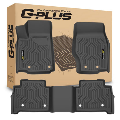 G-PLUS Floor Mats Compatible with Jeep Grand Cherokee 2022-2024 (Include 4xe NOT for L or WK) All Weather Protection TPE Floor Liners 3 Piece Black