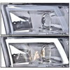 G-PLUS LED DRL Headlights Fit Dodge Ram 1500 2500 3500 2009-2012(New Body), Fit Factory Quad, Clear Lens Chrome Housing Amber Reflector Bumper Headlamps, faros Assembly