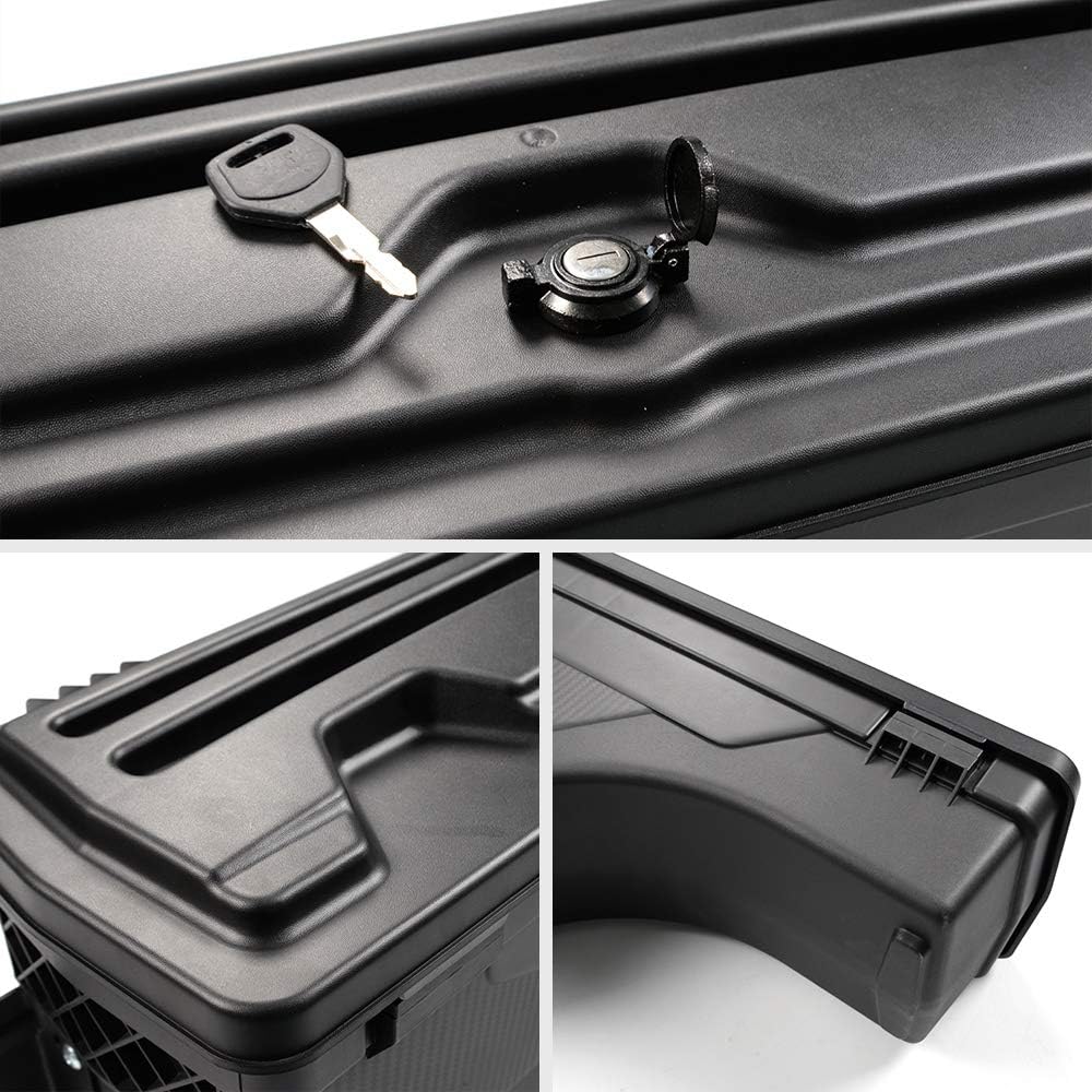 G-PLUS Lockable Storage Box Rear Left Case Toolbox Compatible with Chevy Silverado GMC Sierra1500 2500 3500 2007-2018/Fit Silverado 1500 & Sierra 2019 Legacy/Limited Only