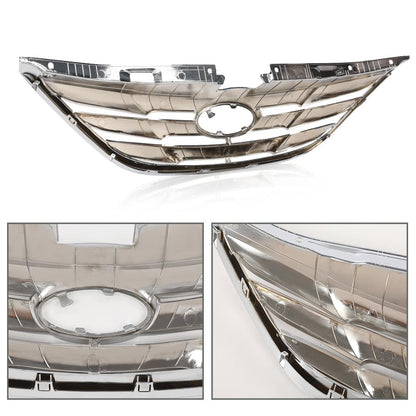 G-PLUS Front Grille Assembly, Compatible with Hyundai Sonata 2011 2012 2013 Chrome ABS Plastic Grill HY1200154, 863503S100
